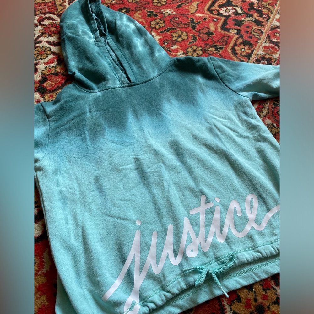 Tye dye blue hoodie.
